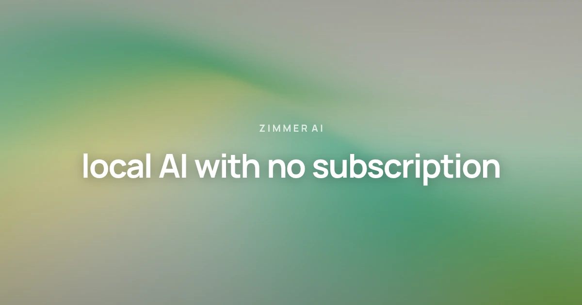 local AI with no subscription: A Mac cost and inference guide