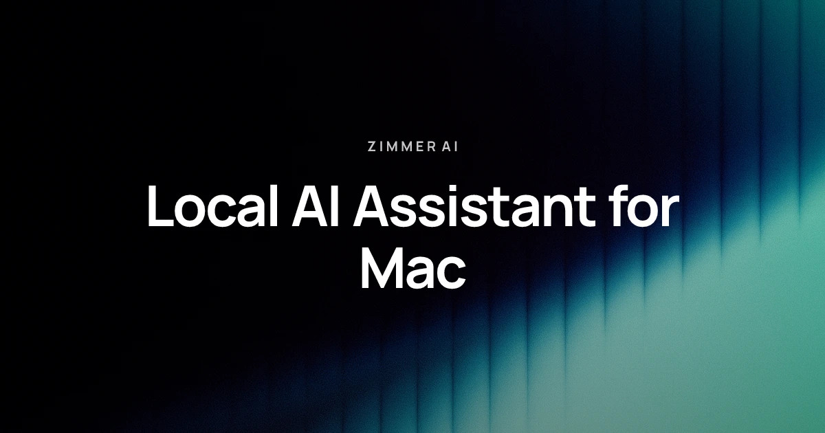 Local AI Assistant for Mac